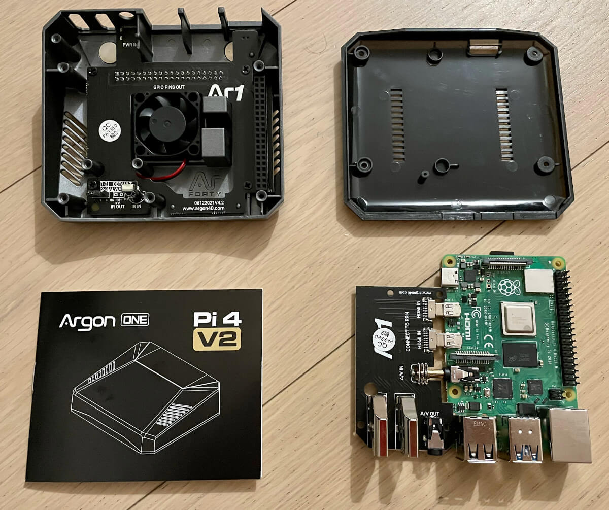 Argon One v2 Pi 4 Case - Disassembled